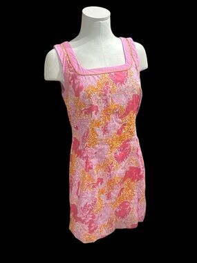 Lilly Pulitzer dress in Poppy Pink Party Animals - size 8